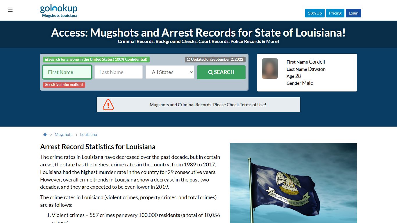 Mugshots Louisiana, Louisiana Mugshots, Louisiana Arrest Records - GoLookUp